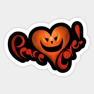 peace love and pumpkin Sticker